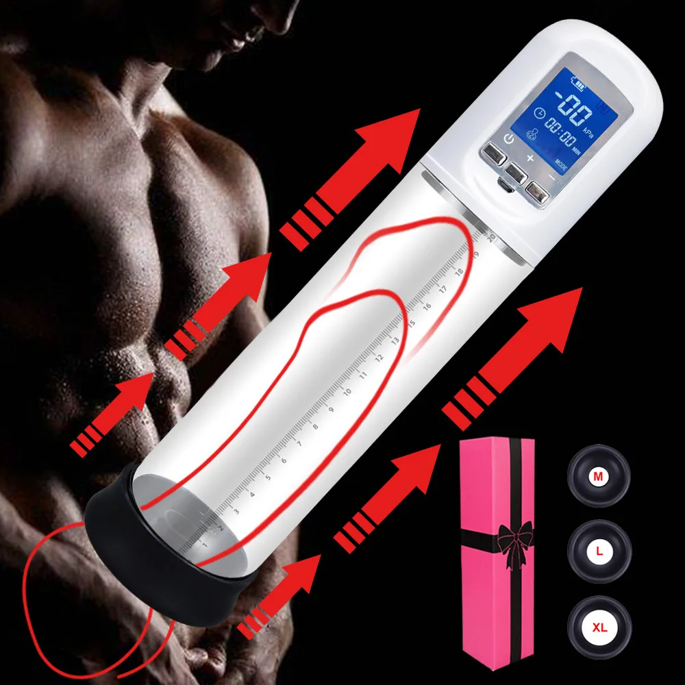

Electric Penis Pump Sex Toys For Men Enlargement Of Cock Vacuum Pump Male Masturbator Dick Erection Extender Erotic Sex Products