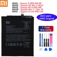 100  Xiaomi Original Phone Battery for Xiaomi MI9 Mix Mix3 Mi8 Mix Mix Lite MI8 Lite Replacement Batteries