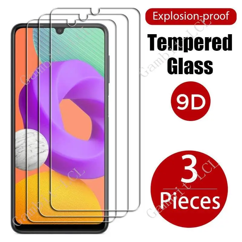 

3PCS Protective Tempered Glass For Samsung Galaxy M32 M22 6.4" SamsungGalaxyM22 GalaxyM32 M325FV Screen Protector Cover Film