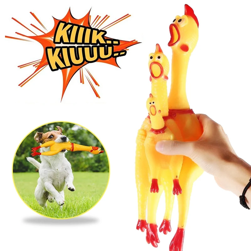 

Pet Dog Squeak Toy Screaming Chicken Squeeze Sound Toy Funny Dog Chew Toys for Dogs Puppy Cleaning Teeth Dog Accessories