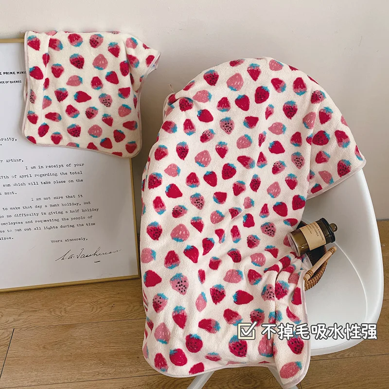 

Банное полотенце INS, милое женское полотенце из чистого хлопка, влагопоглощающее, быстросохнущее, большого размера, безворсовое, для взросл...