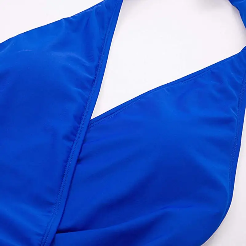 Женский слитный купальник с чашками пуш-ап и V-образным вырезом |