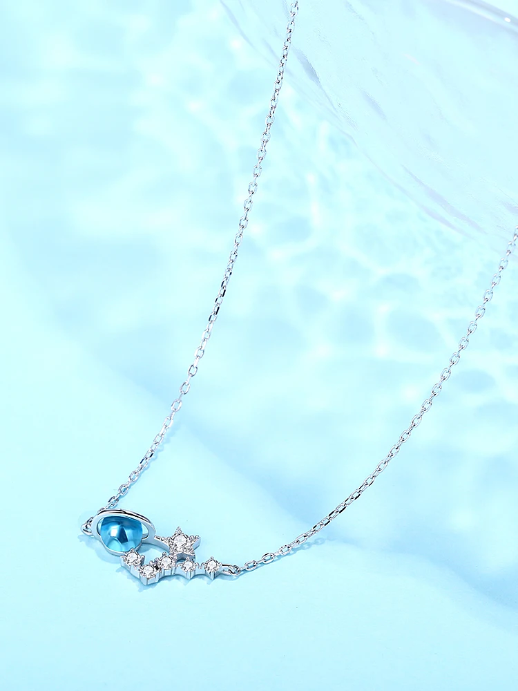 

TS-XL007 High Quality Original Cute Spanish Bear Gemstone Pendant Necklace Fit Jewelry Women Jewelry Sterling Silver Necklace