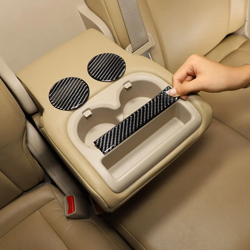 

Для Nissan Pathfinder 2013-2018 мягкое углеродное волокно Автомобильный держатель для заднего дренажа чашки канавка коврик отделка стикер автомобильные аксессуары