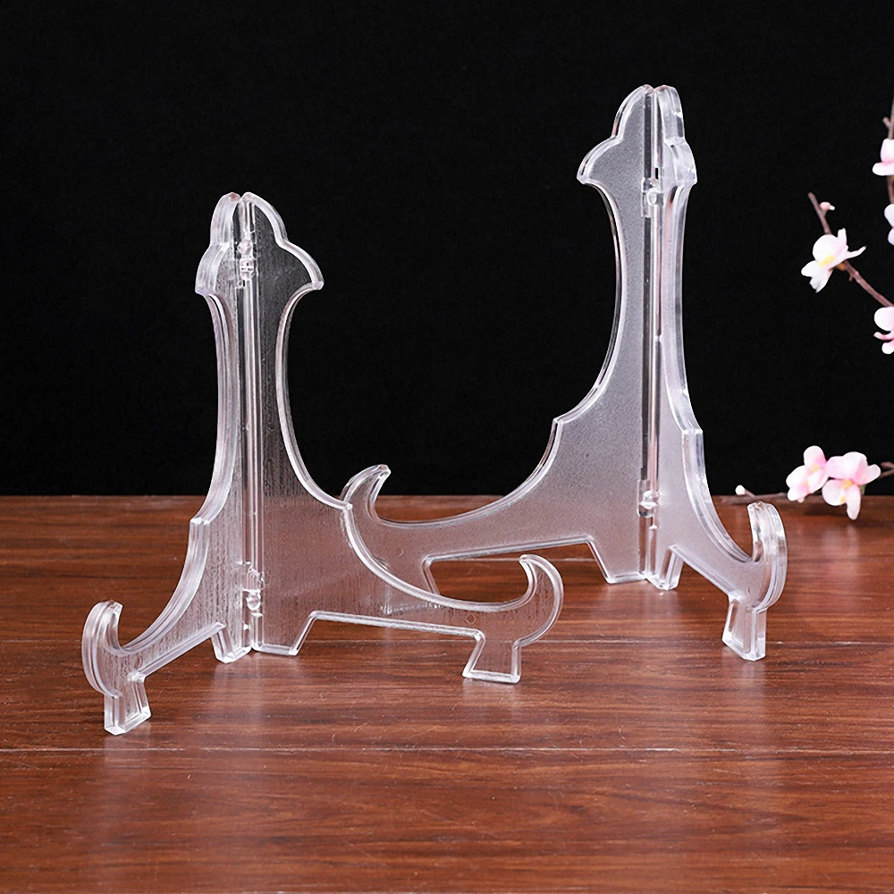 Plastic Easels Plate Holder Weddings Photo Picture Frame Display Stand Display Dish Stand Rack Pedestal Holder Home Decoration