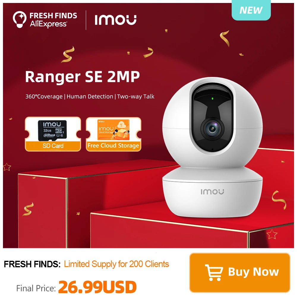 Dahua imou Ranger SE 2MP AI Human Detect Camera Baby Security Surveillance Wireless ip CCTV Indoor 4X Digital Zoom 1080P Camera