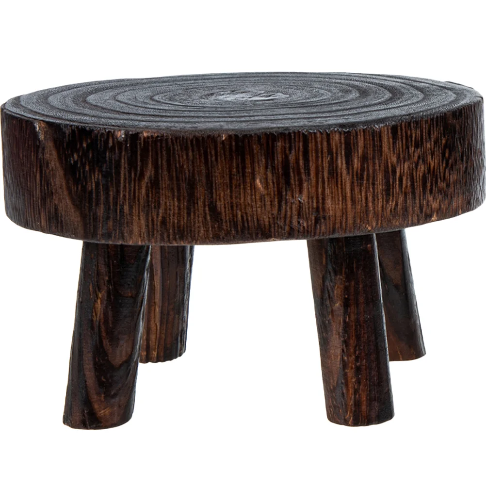 

Succulent Flower Pot Stand Wooden Stool Flower Pot Stand for Balcony Garden