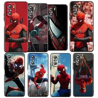 marvel hero spiderman hot for xiaomi redmi k50 k40 gaming k30 k20 pro 5g 10x 9t 9a 9c tpu soft black phone case coque capa cover