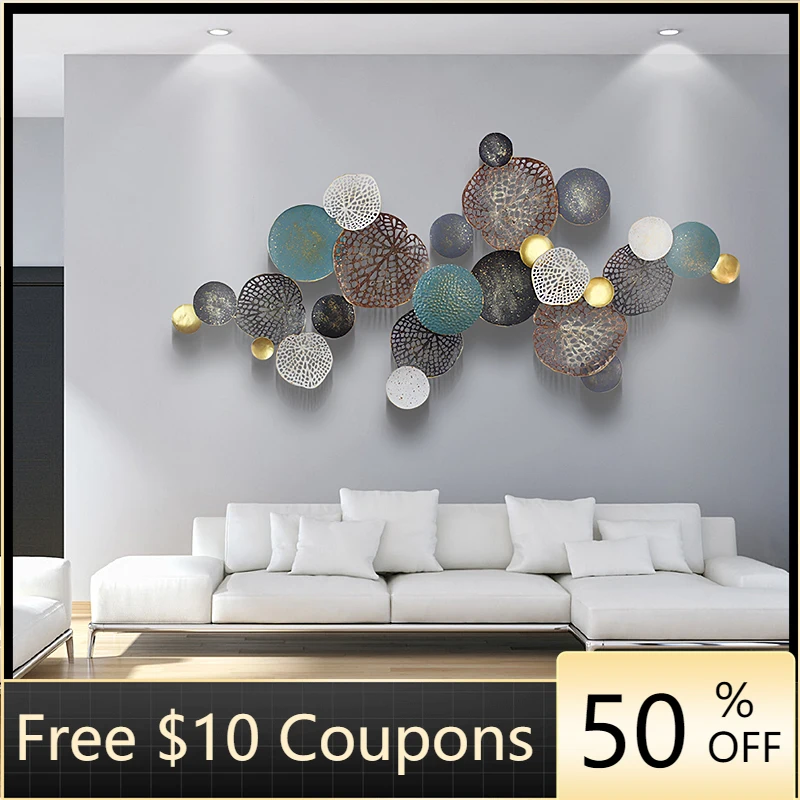 

Modern Soft Metal Hollow Light Luxury Living Room Dining Room Sofa Bedside Background Wall Iron Pendant Porch Wall Decoration