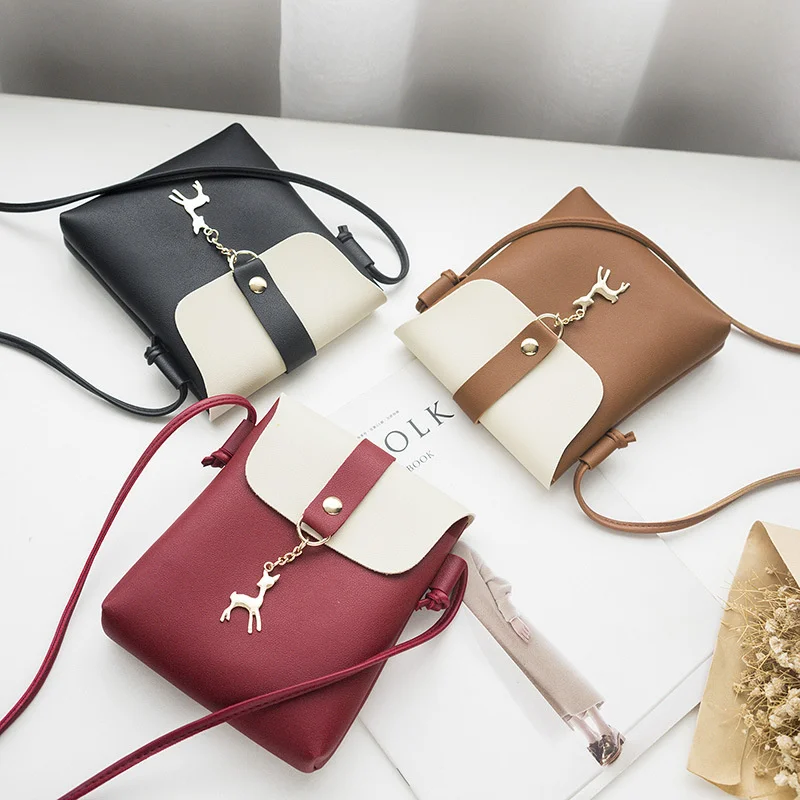 

Luxury Handbags Women Bags Designer 2023 New Casual Bag Mobile Phone Bag Personality Deer Charm Single Shoulder Diagonal Bag
