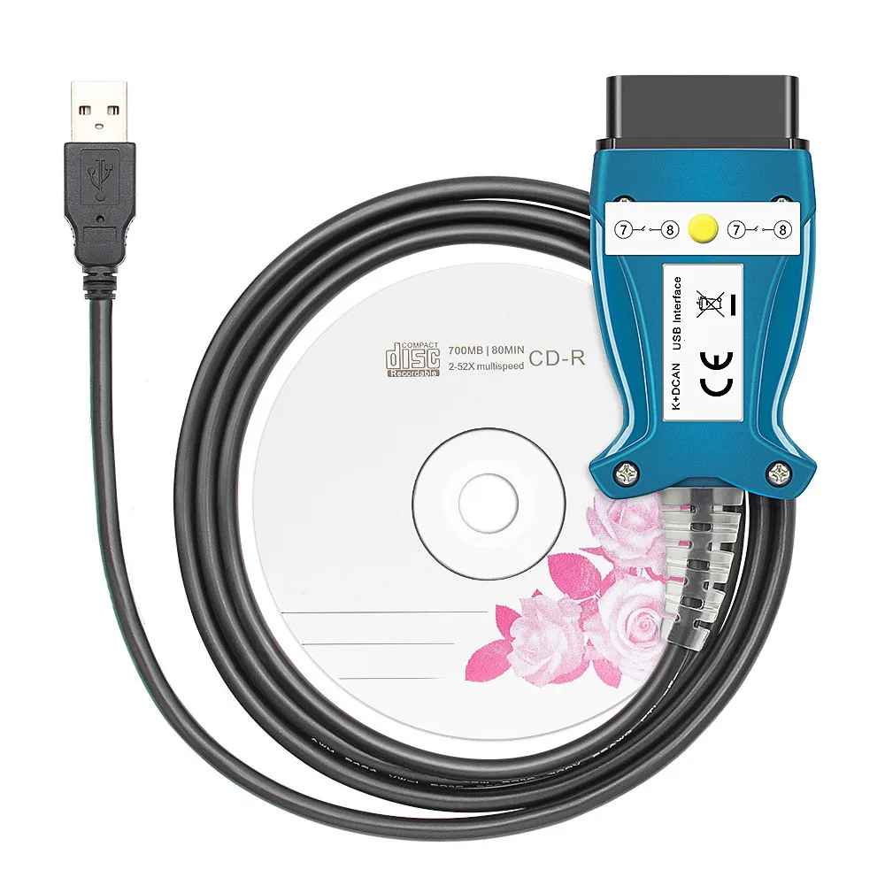 Новый переключатель для BMW Φ K-Line FT232RL полные чипы OBDII Диагностический кабель USB
