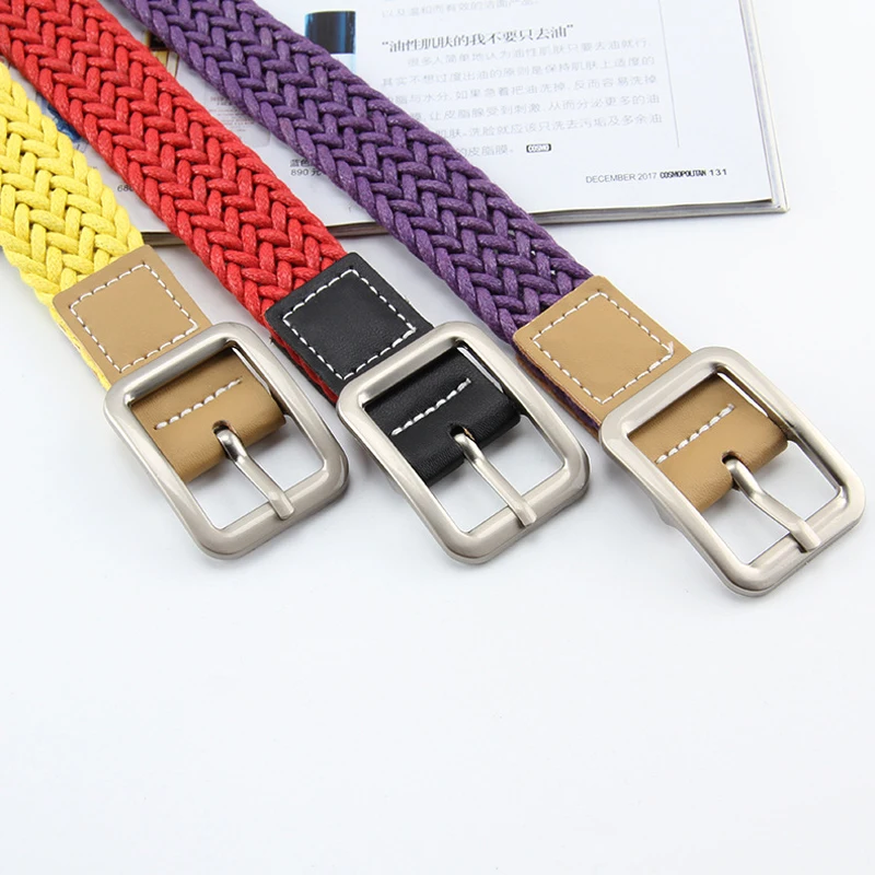 

Ремень из искусственной кожи с пряжкой с язычком для женщин, Модный повседневный Роскошный дизайнерский Универсальный Плетеный Готический...