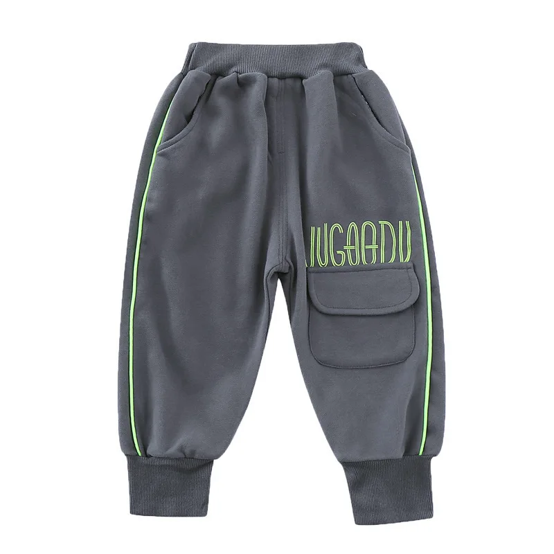 

New Spring Autumn Baby Girl Boy Clothes Children Cotton Pocket Letter Sports Pants Toddler Casual DH05
