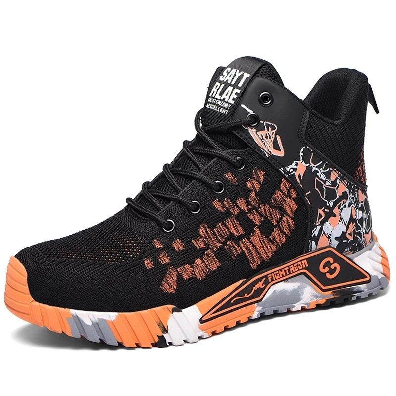 

Fashion Men Work Safety Boots Anti-smash Anti-puncture Work Sneakers High Top Safety Shoes Men Indestructible Work Boots 2022 47