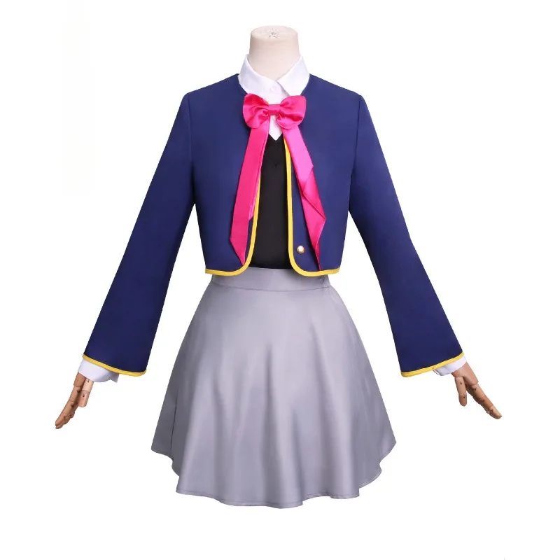 Аниме Oshi No Ko Hoshino Rubi Косплей Костюм JK Униформа Парик Комплект Представление Песня