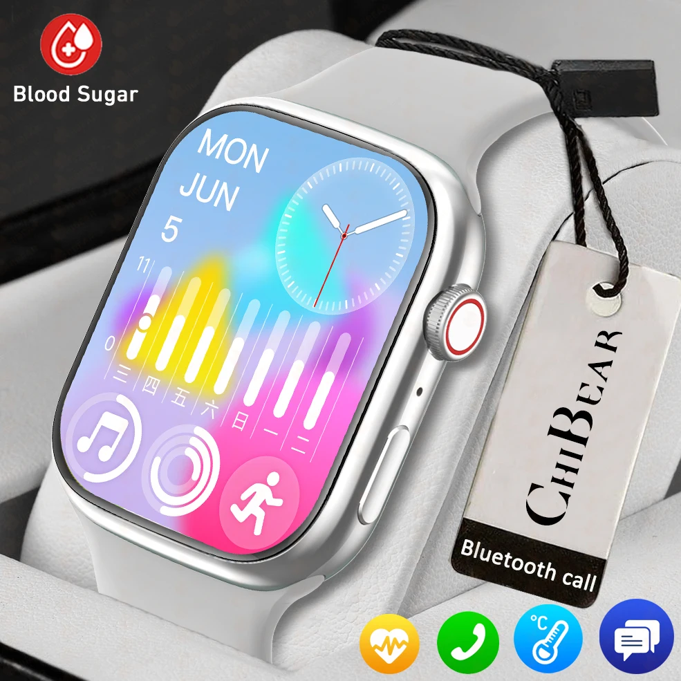 

New 2023 Sports Smart Watch For Apple Watch Body Temperature Health Monitoring Siri Voice Bluetooth Call Watch 9 Smartwatch Men