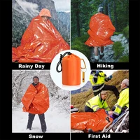 outdoor life emergency sleeping bag thermal keep blanke camping survival gear survival sleeping bagwhistle carabiner