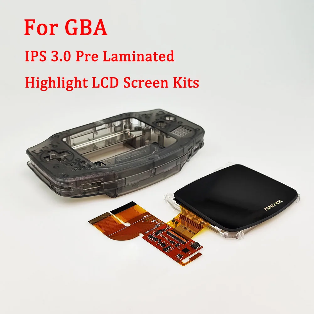 New IPS V3 Pre Laminated Screen LCD Kits for Nintend GBA Backlight LCD Screen 15 Levels High Brightness IPS LCD V3.0 Screen Kits