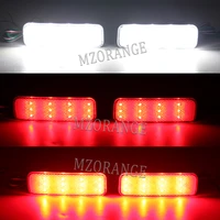 1 pair rear bumper light for ford transit van custom connect tourneo 2013 up led tail reflector tail brake fog lamp red