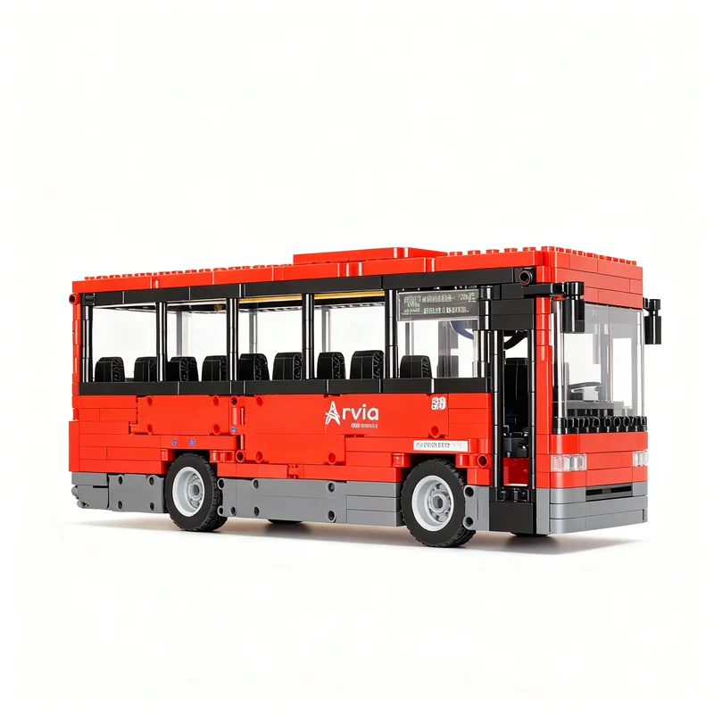 Фото 2178 деталей MOC Irisbus Crossway 12M: Модель регионального автобуса, конструктор, игрушка, рождественский подарок, идея для подарка на день рождения, сделай сам №3
