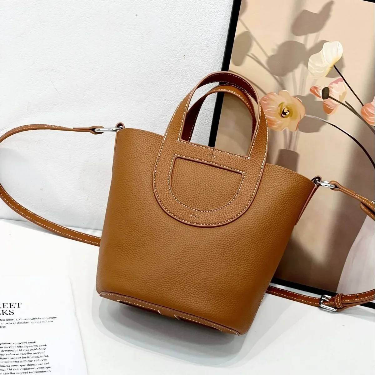 Высококачественная модная универсальная сумка-мешок из мягкой бычьей кожи