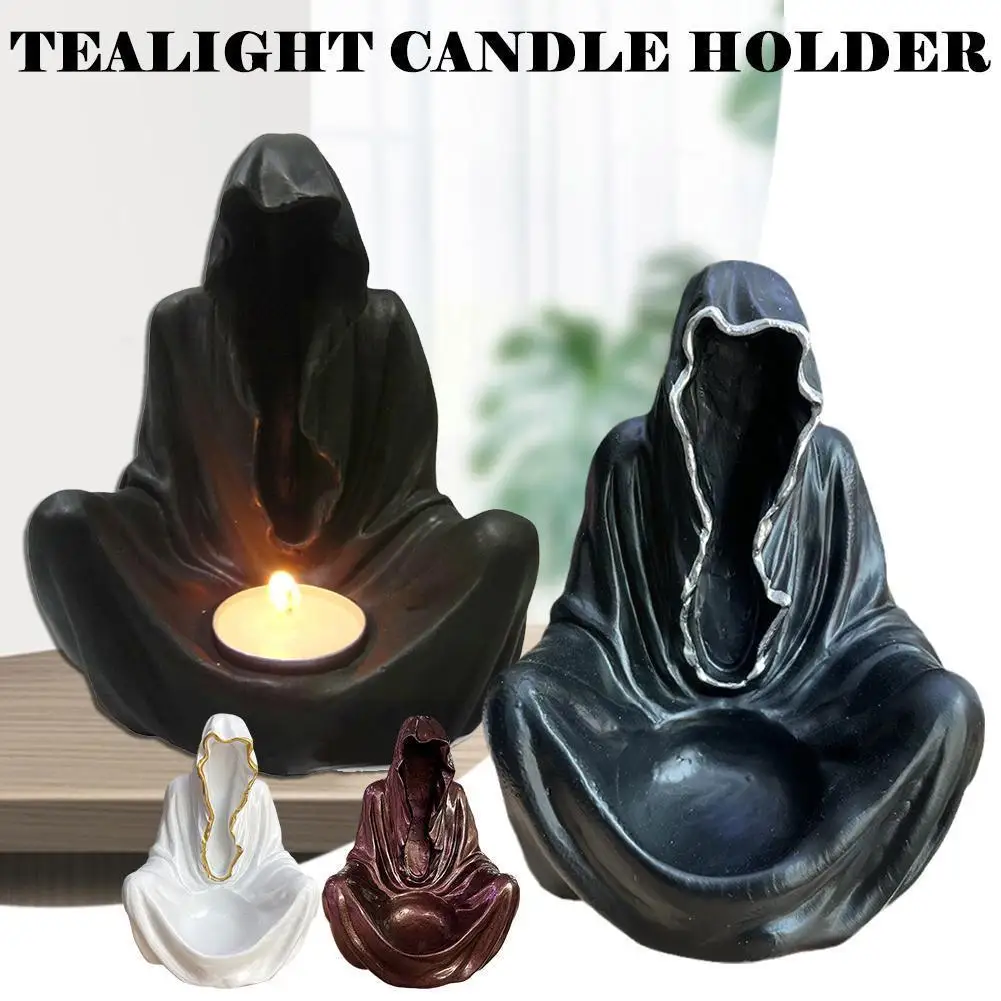 Мрачный Жнец Статуэтка Фигурка Скульптура украшение орнамент ужас подсвечник Искусство Скульптура K9o4