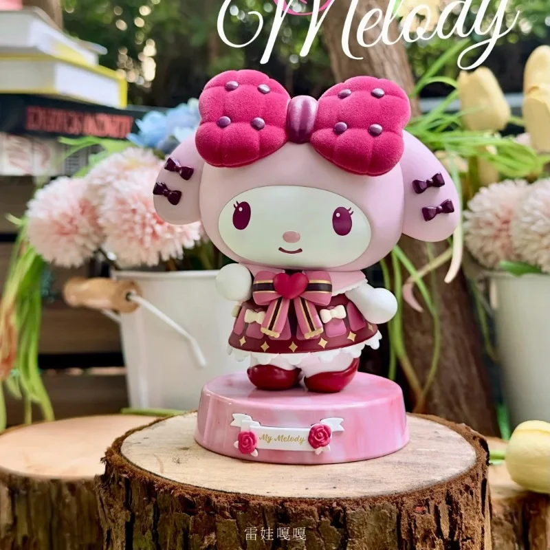 Фото Новая Kawaii Sanrio Kuromi My Meldoy, ПВХ, аниме, фигурка, игрушки, серия для девочек, мультяшная модель ручной работы, декор для кукольной комнаты, подарки для девочек №1