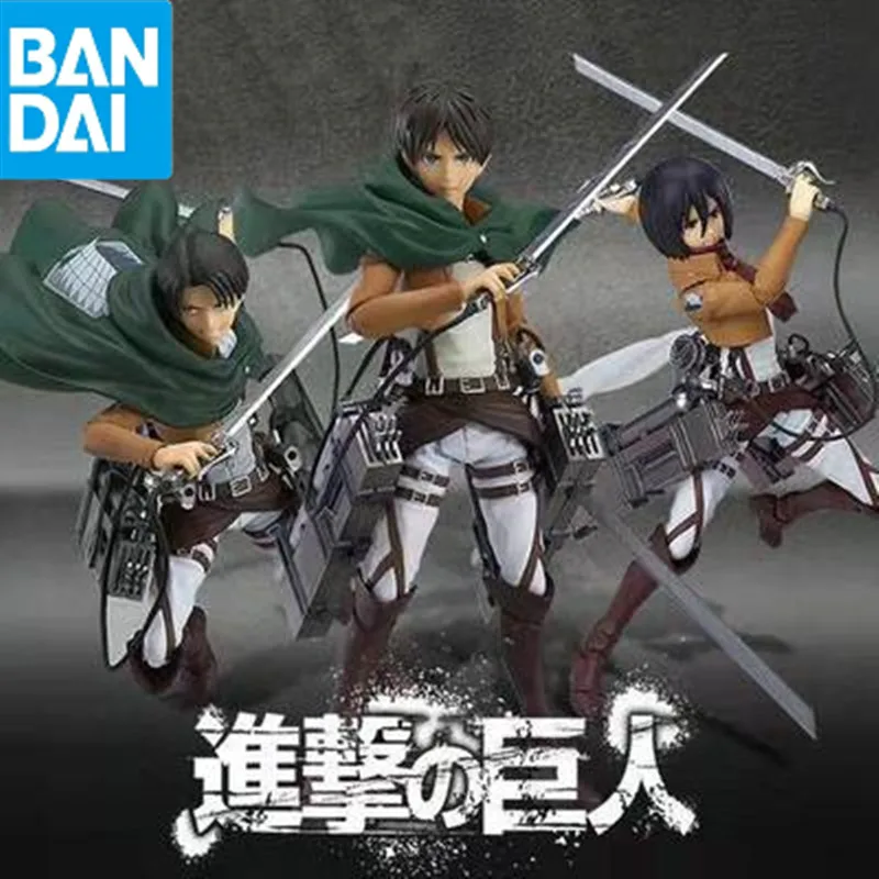 

19cm Attack on Titan Anime Eren Mikasa Levi Style Action Figurine PVC Statue Model Collectible Decoration Toy Friends Kids Gift