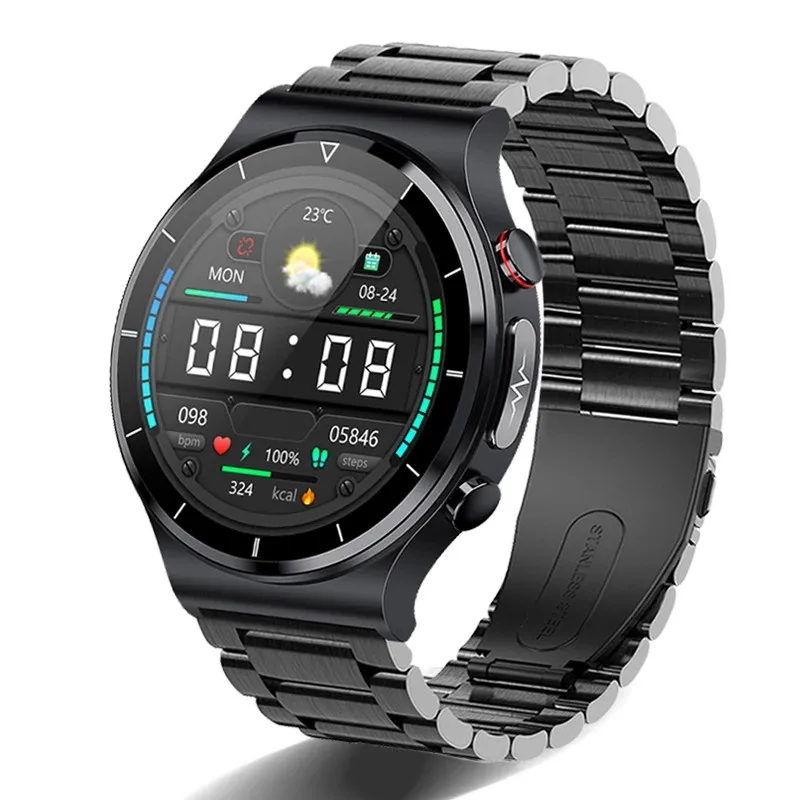 

E88 Health Smart Watch Blood Sugar Men ECG+PPG Body Temperature Blood Pressure Heart Rate Wireless Charger Smartwatch HD