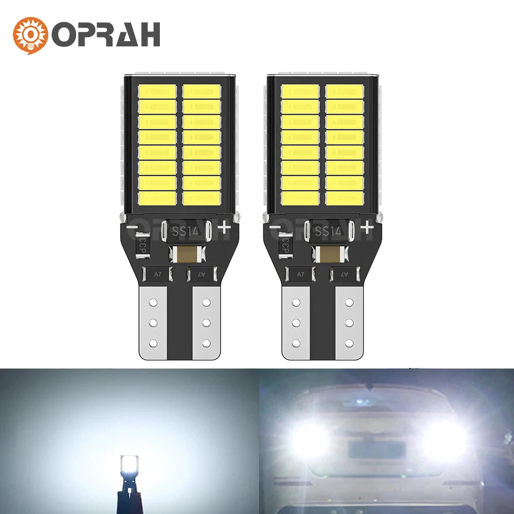 Oprah 2 шт. W16W T15 921 светодиодный фонарь заднего хода Blub Canbus 4014 54SMD резервная лампа для