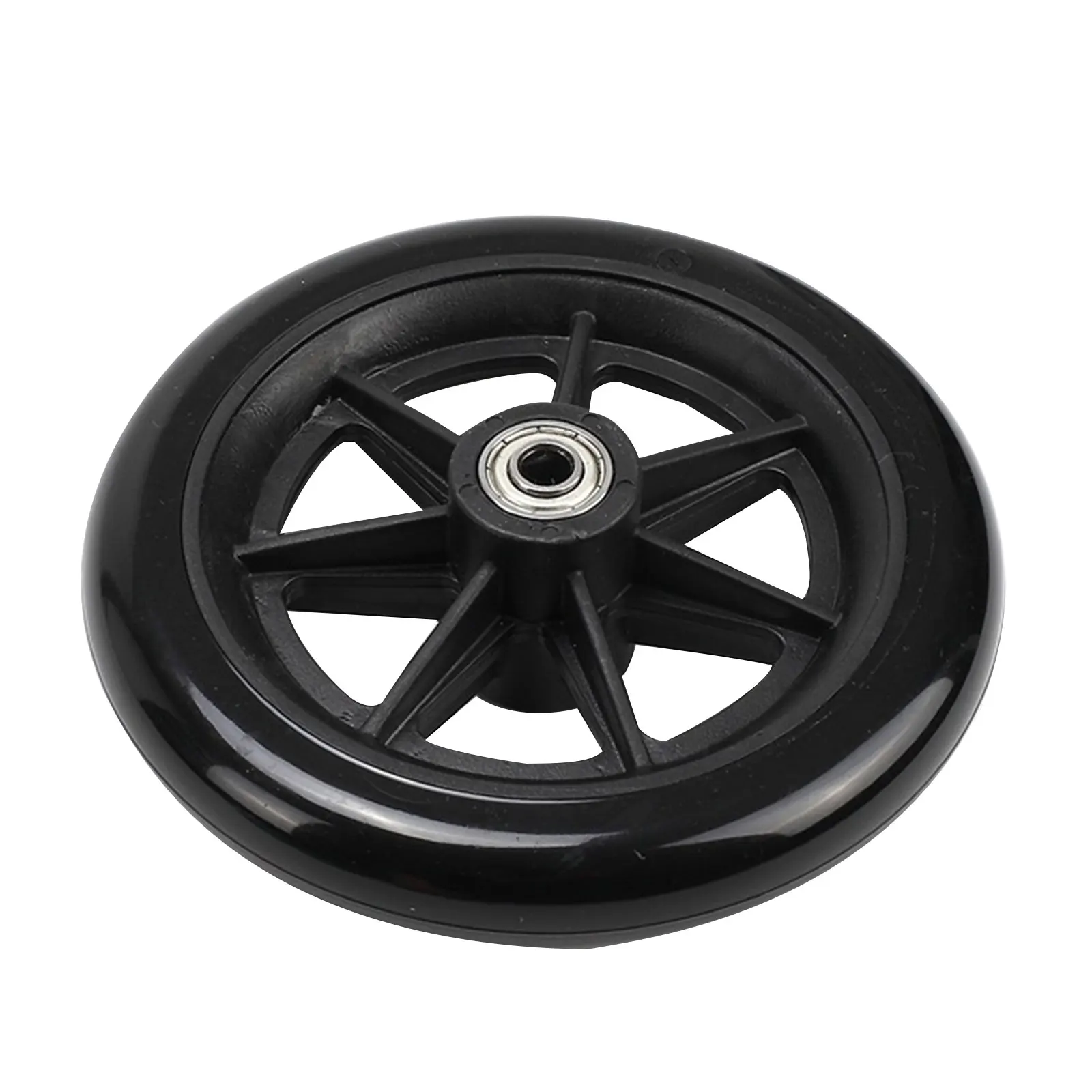 

6/8 Inch Wheelchair Front Wheel Replacement Universal Caster Wear-resistant Solid Tire Wheel Smooth Easy to Install