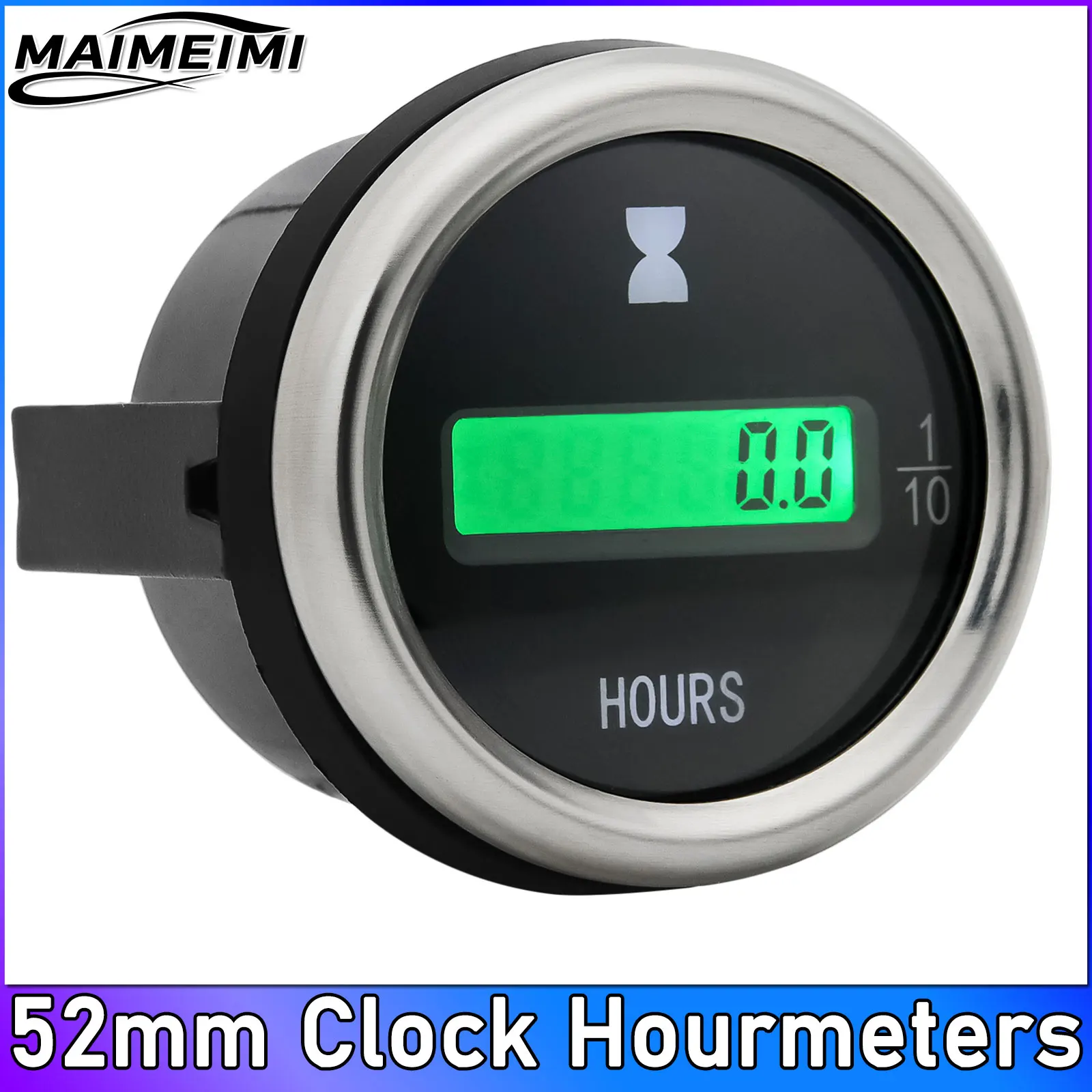 

52 мм часы для автомобиля, аксессуары для мотоциклов, часы, ЖК-измерители часов для морской лодки, яхты, цифровой термометр для транспортных средств