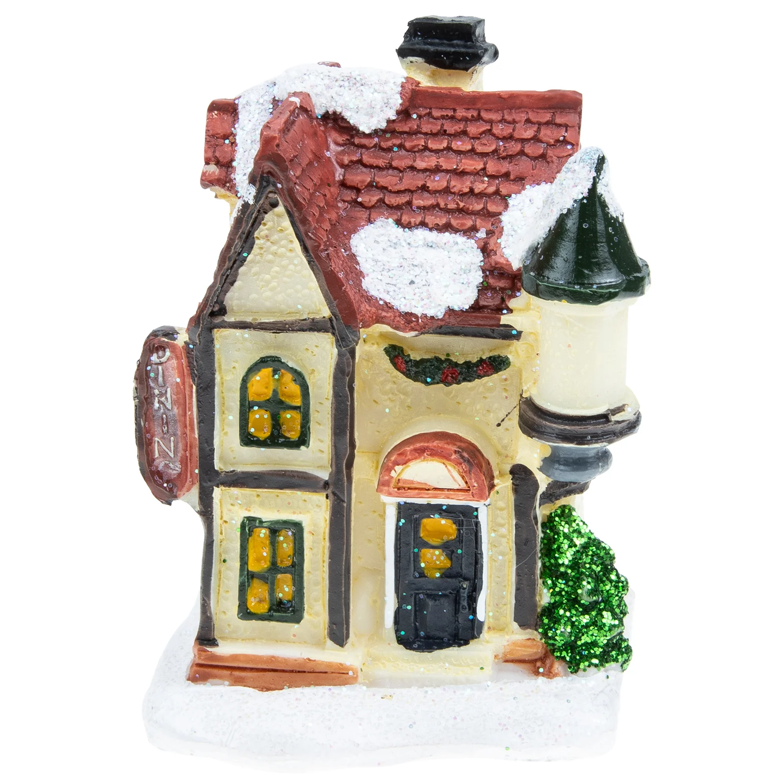 

Christmas House Village Lamp Lighted Color Changing Decorations Resin Lightsmalldecor Led Snow Ornaments Miniature Micro