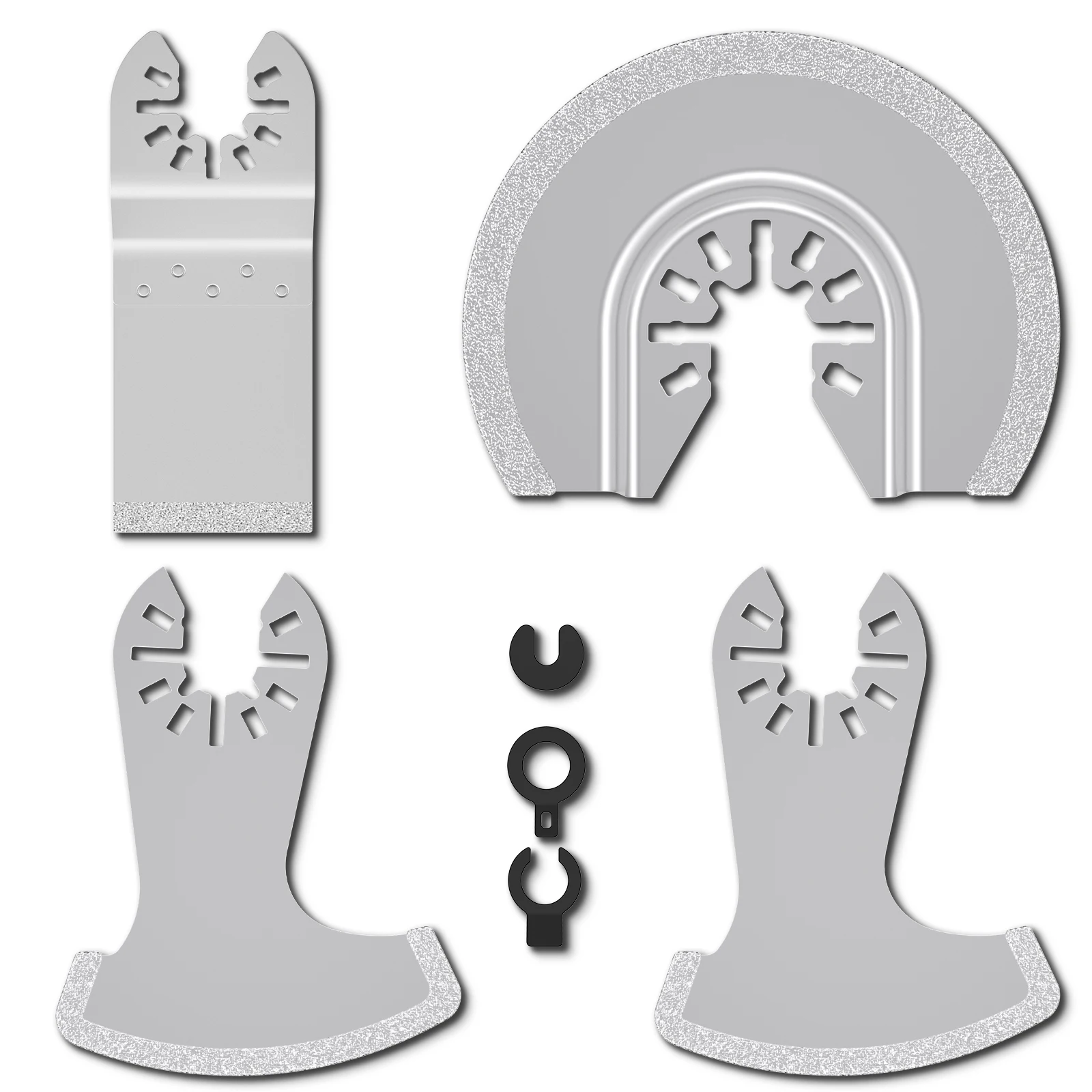 

4Pcs Diamond Oscillating Tool Blade Set Professional Diamond Multitool Blades Kit Precise Cutting Segment Swing Semi Circle Saw