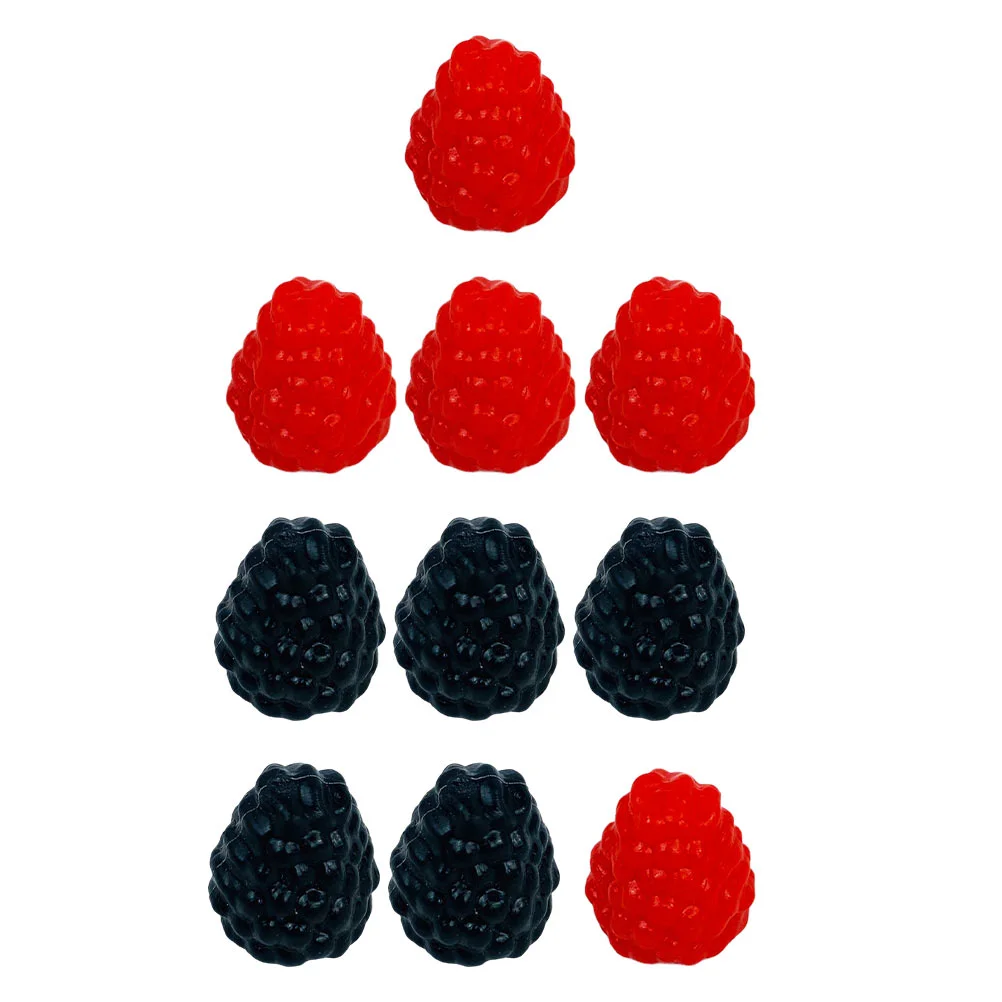10 шт. имитация малины черная модель украшения в форме фруктов модели для