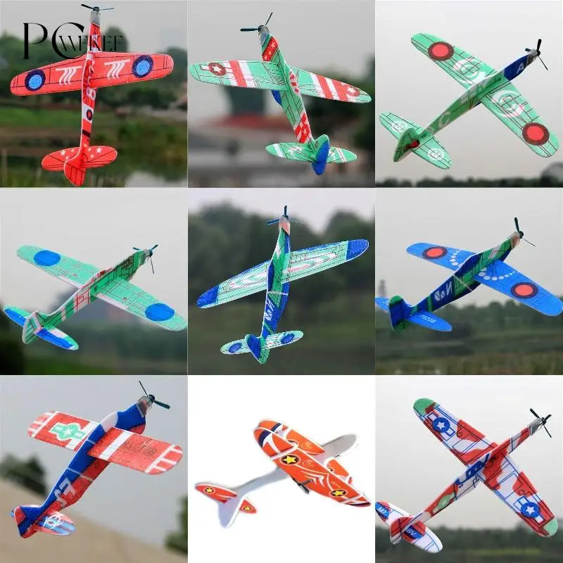 

New Electric Plane LED EPP Foam Airplane Hand Launch Throwing Glider Aircraft Model Outdoor Kids Educational Toy Children Gift