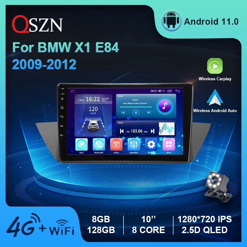 

DSP Wifi Android 11 Car Radio Stereo For BMW X1 E84 2009-2012 Video GPS IPS Multimedia Player With Carplay Auto 4G LTE 8+128G