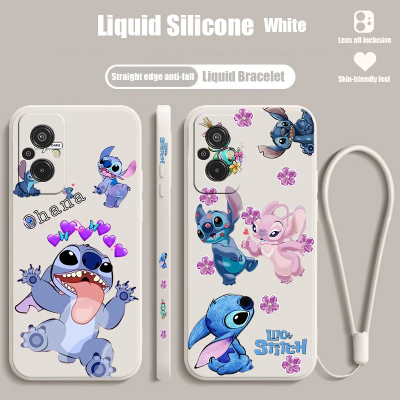 

Disney Stitch Anime Cute For Xiaomi Redmi K50G K40S 11 10C 10X 9T 9AT 9A 9C 8A 7 6A 5A A1 Liquid Left Rope Phone Case