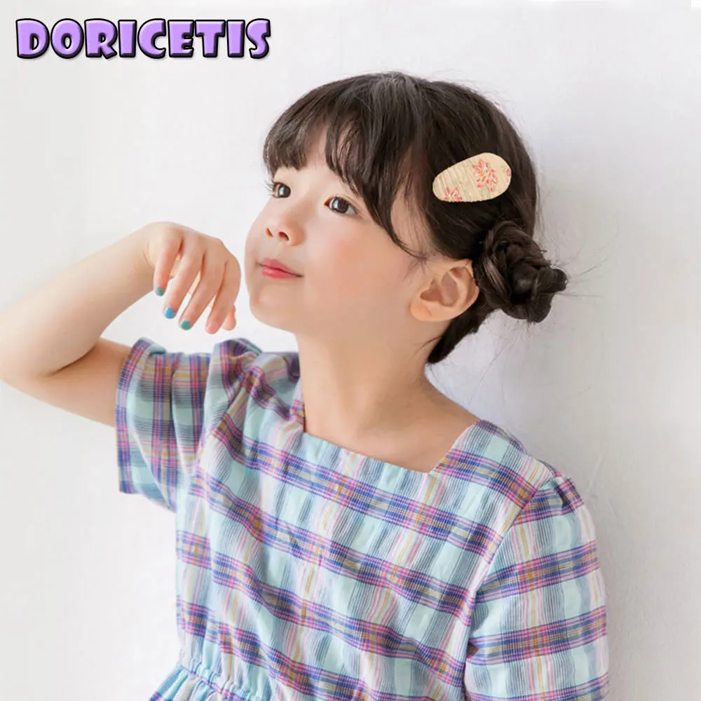 

Baby Girl Hairpin Solid Color Cute Flower Pattern Headwear Children Go Out Dress Up Lovely Side Clips Hairpin Kids Accessories