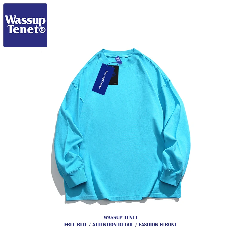 Wassup Tenet модная брендовая однотонная рубашка с длинными рукавами для мужчин и