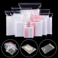 100pcs resealable transparent plastic small ziplock bags for stationary jewelry food packaging storage clear zip lock bag