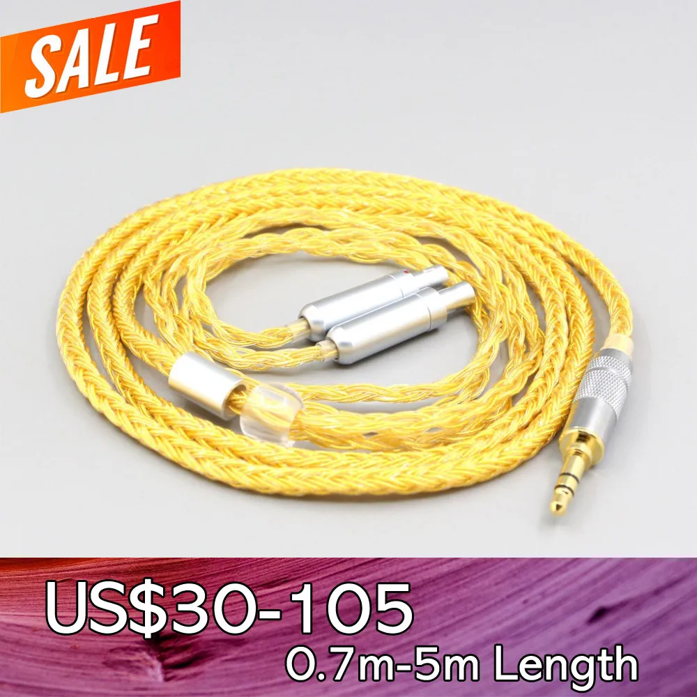 

LN007376 16 Core OCC Gold Plated Earphone Cable For Sennheiser HD800 HD800s HD820s HD820 Enigma Acoustics Dharma D1000 Headphone