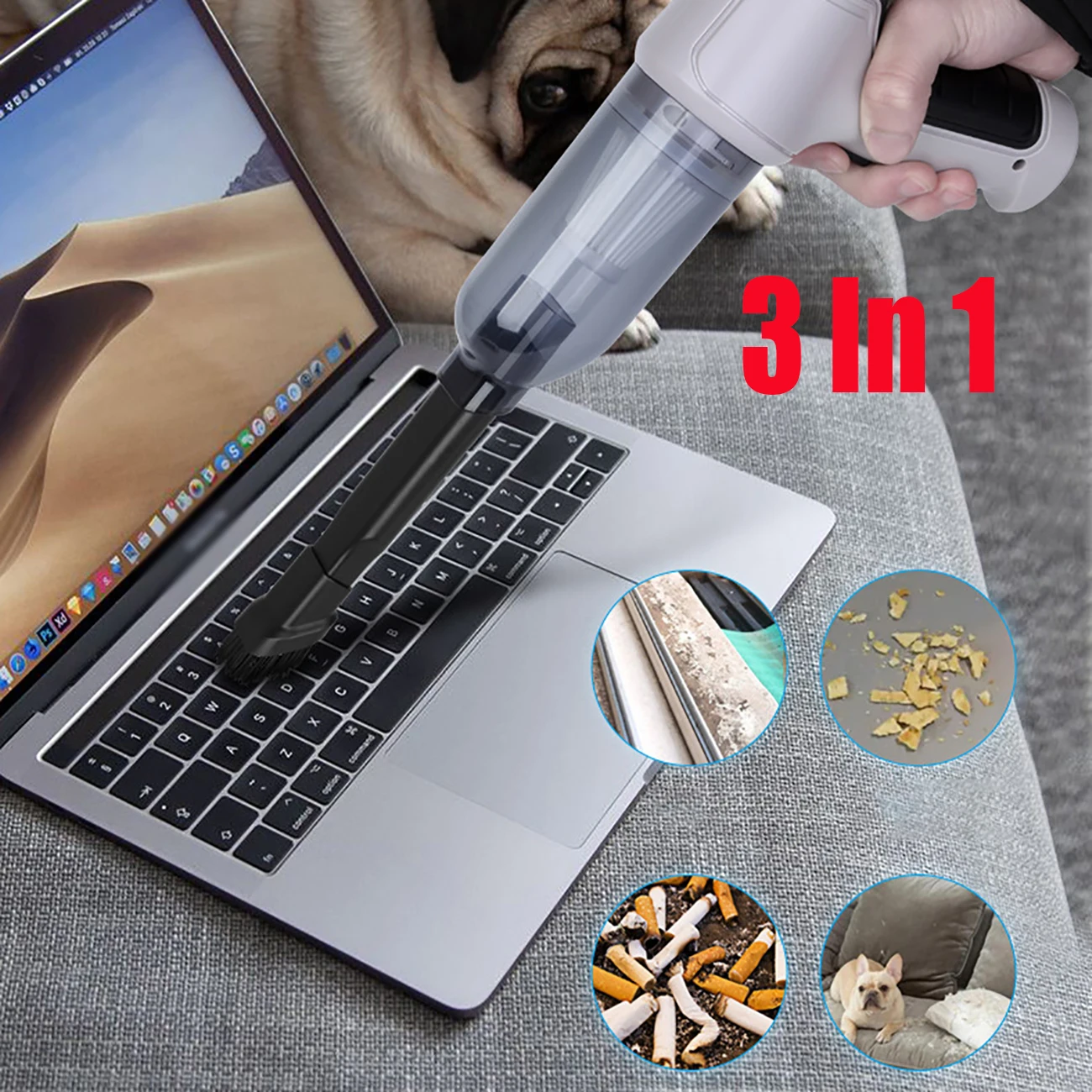 

3 In 1 Home Wireless Car Vacuum Cleaner Portable Handheld High-power Duster Wireless Charging Household Vacuum Cleaner