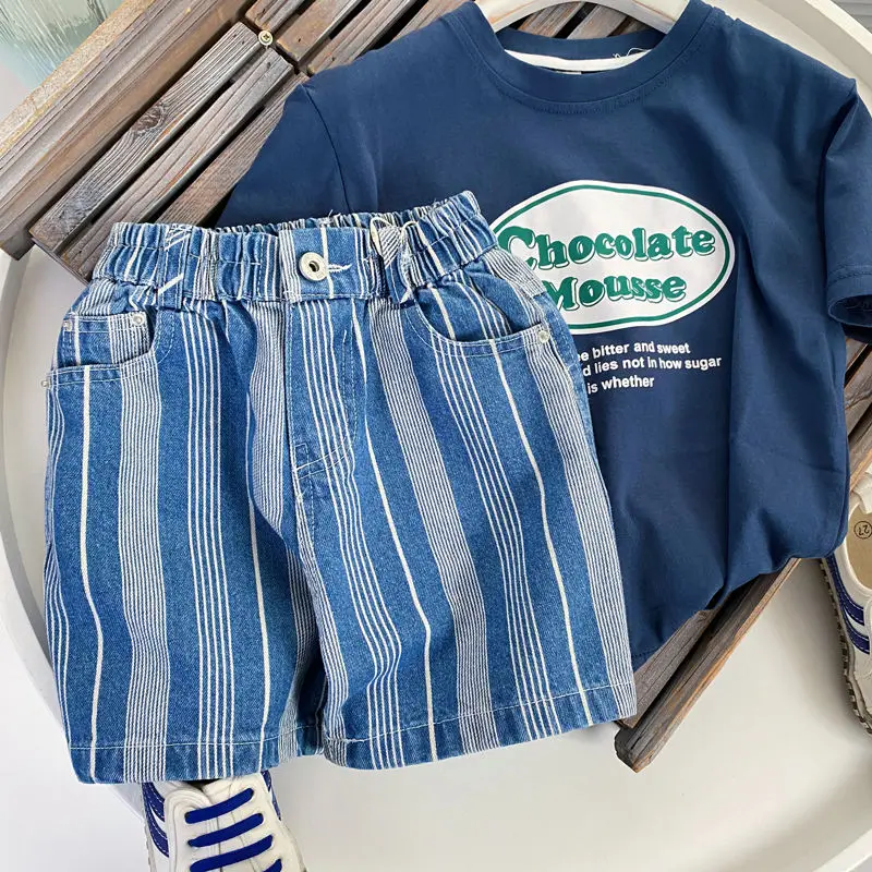 Children 'S Clothing New Children 'S All-Match Vintage Shorts 2022 Boys Summer Western Style Leisure All-Matching Jeans Pants