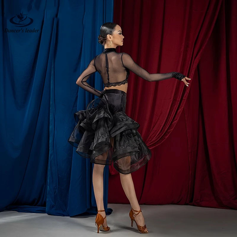 Костюм для латинских танцев женский высококачественный бархатный