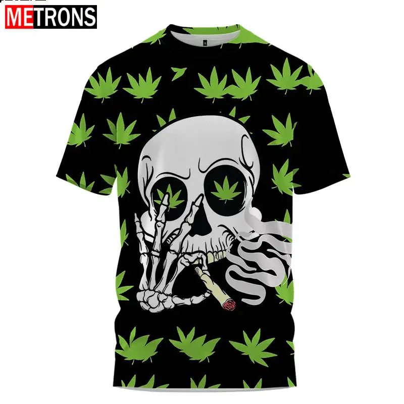 

Summer Men's Skull Short Sleeve T-shirt 3D Print T-shirt Hot Selling Street Fashion Clothing Lightweight Breathable Short Sleeve