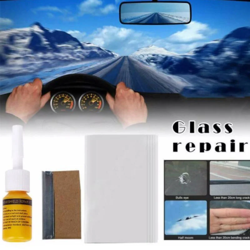 

1pc Car Window Glass Mobile Screen Repair Curing Glue Windshield Repair Kit Easy Convenient Resin Adhesive Windshield Practical