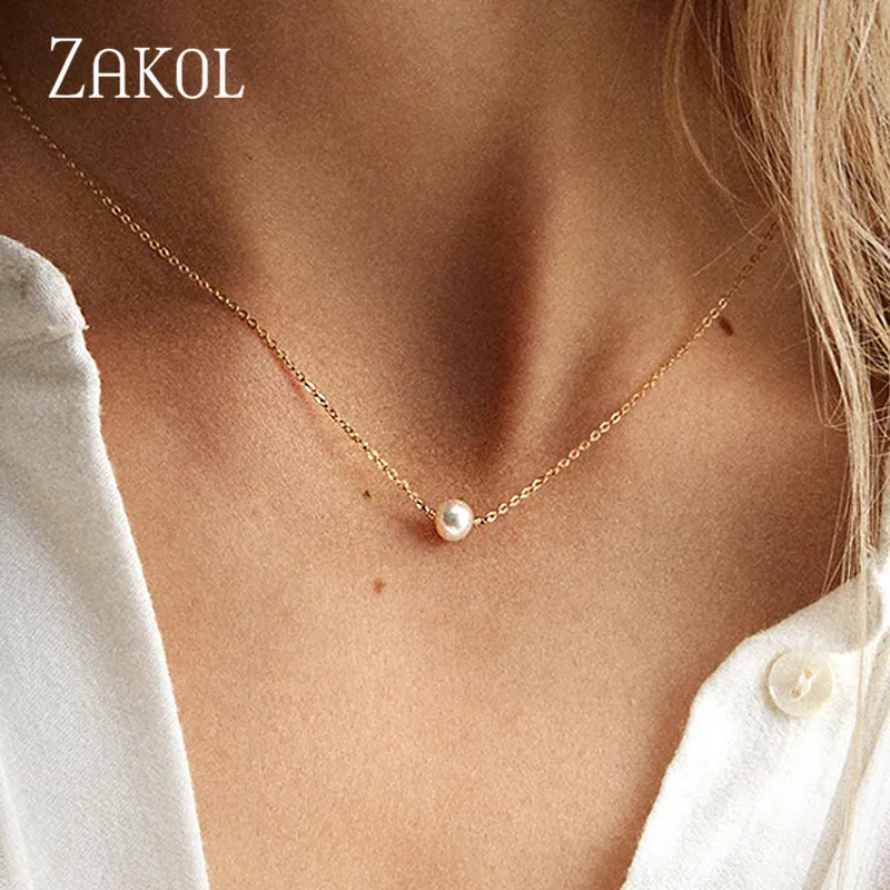 Ожерелье-невидимка женское с имитацией жемчуга простое колье-ошейник | Украшения