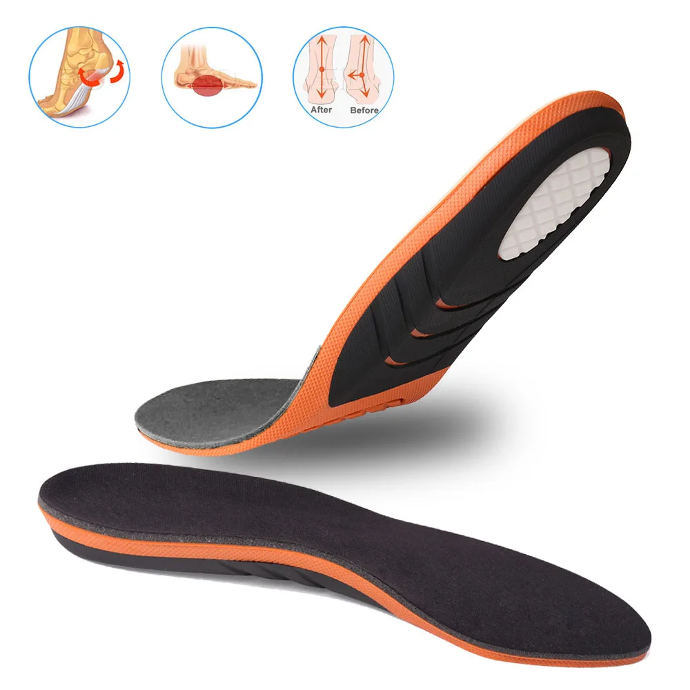Arch Support Sport Athletic Orthotic Shoe Sport Insoles with Shock Absorption Shoes Insert for Plantar Fasciitis and Flat Feet