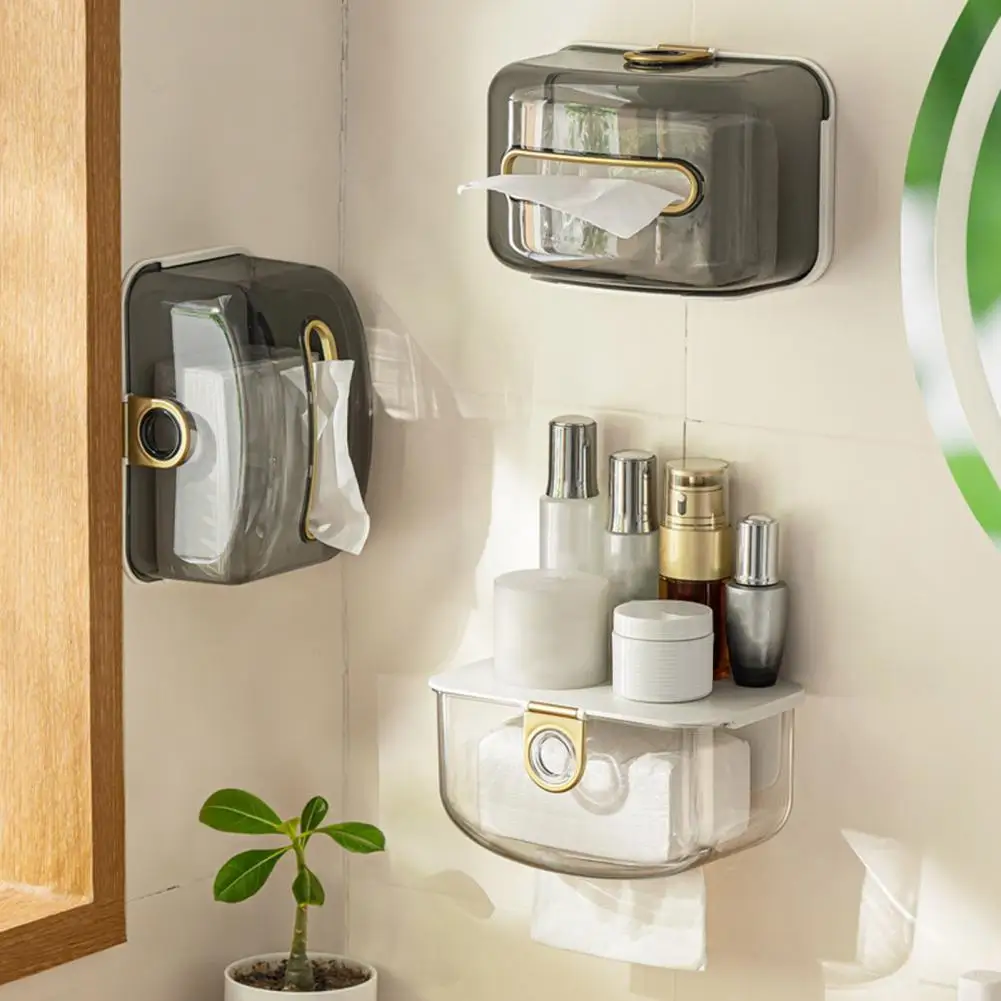 

Handy Tissue Dispenser with Easy Paper Change Feature Effortless Organization Stylish Wall-mounted Tissue for Bathroom for Small